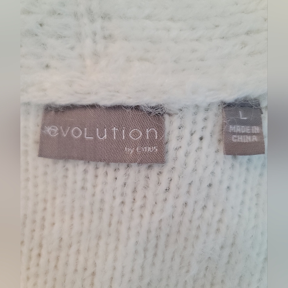 EVOLUTION BY CYRUS Dounea Fuzzy Open Cardigan L - Picture 3 of 4